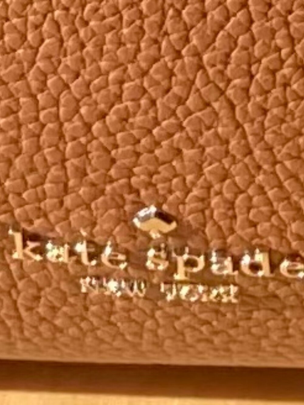 Kate Spade New York Camel Leather Shoulder Bag Preppy Classic Quiet Luxury - Picture 3 of 6